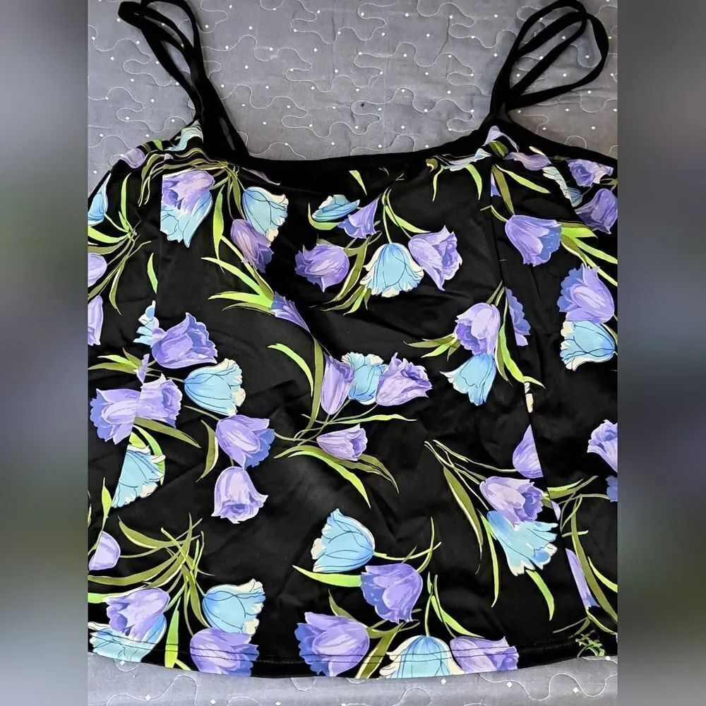 Tropical Escape tankini swim top size 20